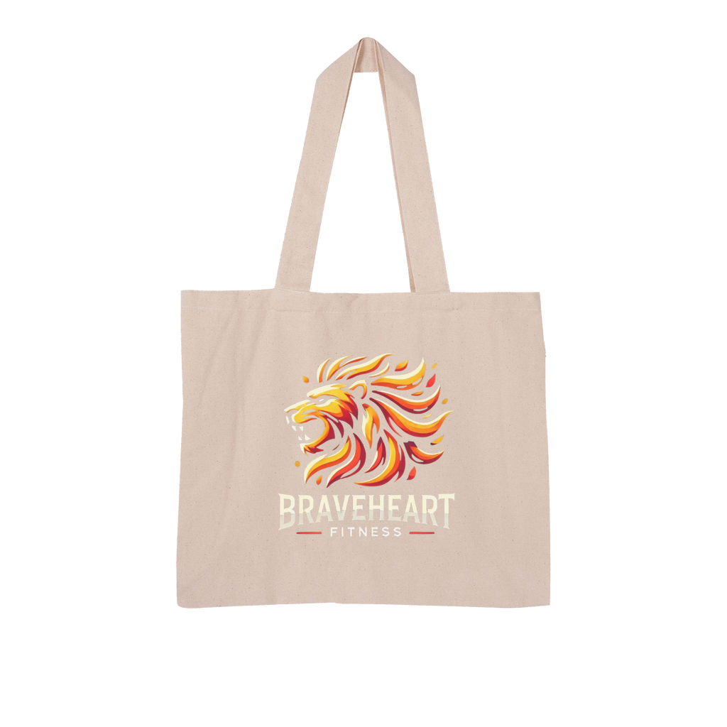 Braveheart Fitness Large Organic Tote Bag